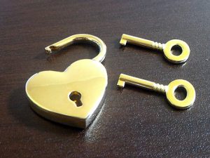 ハート型南京錠